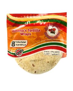 SENOR PEPE'S FLOUR TORTILLAS 08'' PLAIN (DRY) 20X1PKT