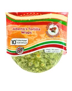 SENOR PEPE'S FLOUR TORTILLAS 10'' SPINACH (DRY) 20X1PKT