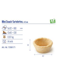 HUG TARTELETTES MINI SNACK SALTED 4.2CM