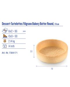 HUG TARTELETTES FILIGRANO BUTTER 7CM