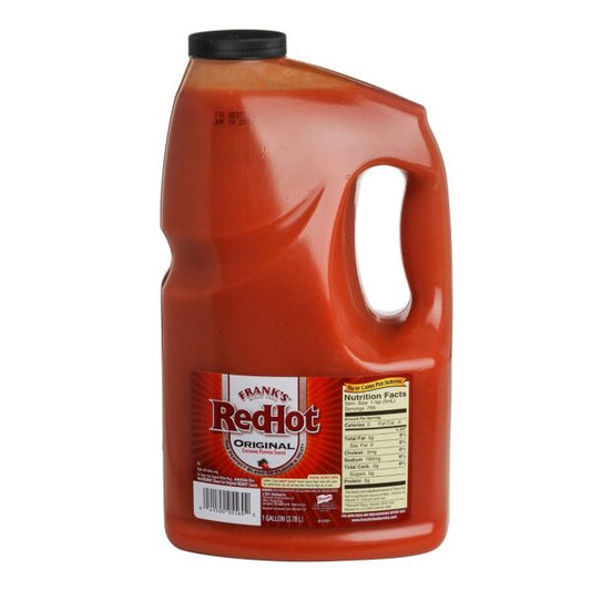 Franks Red Hot Cayyenne Pepper Sauce, 4 x 1 Gallon