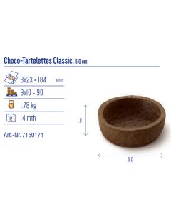 HUG TARTELETTES CHOCO CLASSIC 5CM