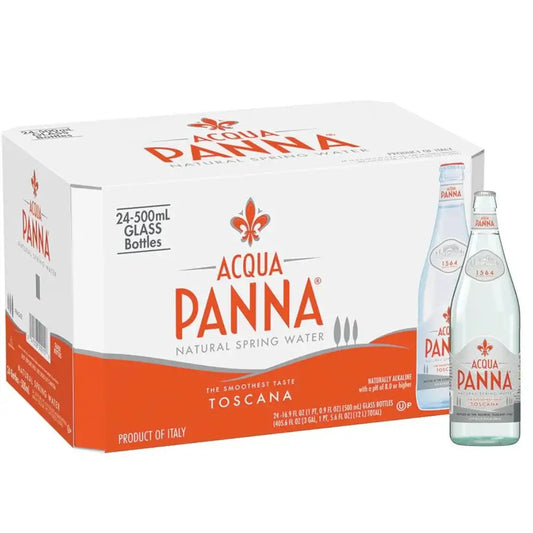 Acqua Panna Natural Mineral Water Glass Bottles - (24x500ml)