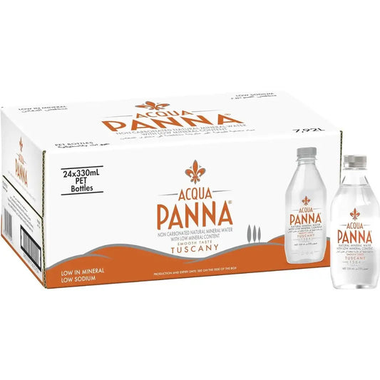 Acqua Panna Natural Mineral Water Plastic Bottles - (24x330ml)