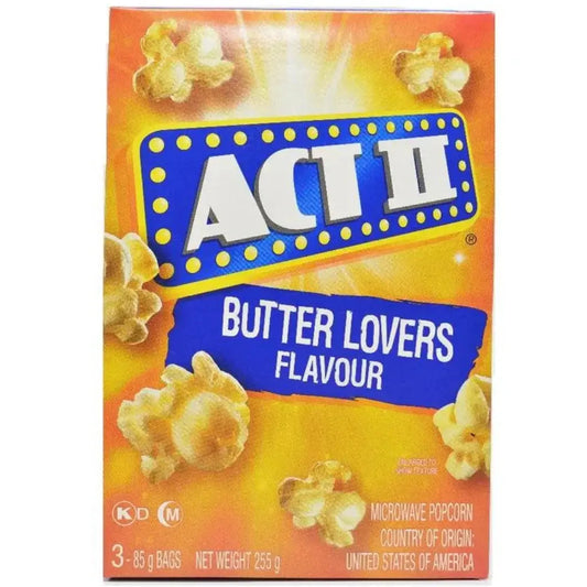 Act II Butter Lovers Flavour Popcorn - (12x255g)