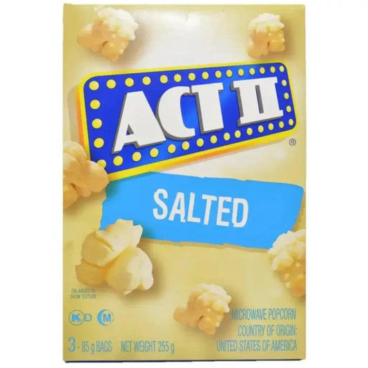 Act II Salted Flavour Popcorn - (12x255g)