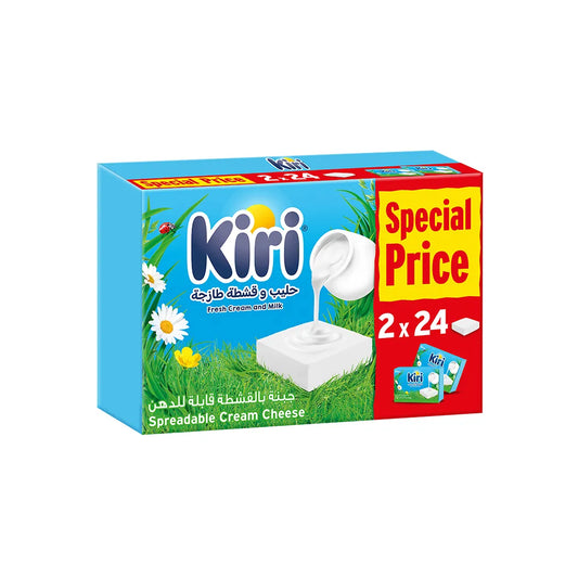 Kiri Cream Cheese Squares 2 x 24 Portions, 8 x 800 g