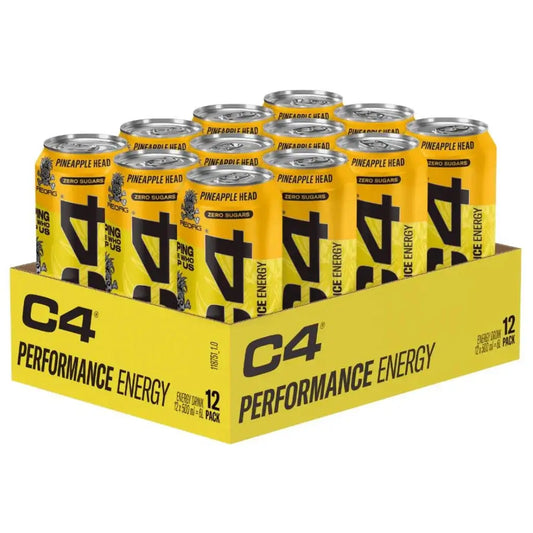 Cellucor C4 Pineapple Head Explosive Energy Drink Cans - (12x473ml)