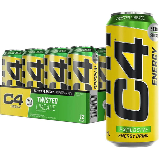 Cellucor C4 Twisted Limeade Explosive Energy Drink Cans - (12x473ml)