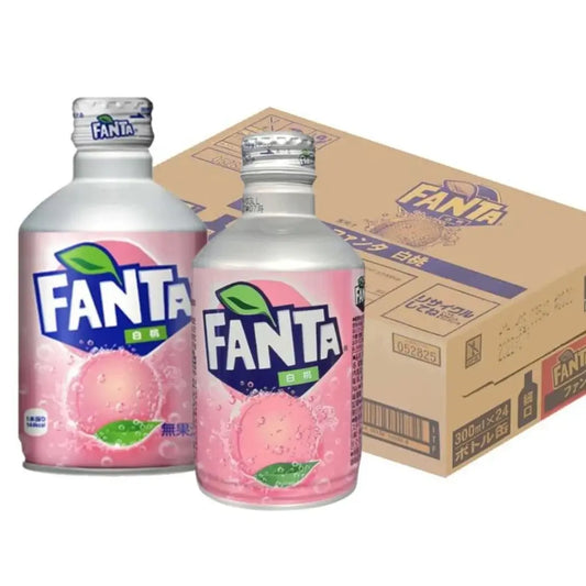 Fanta Japanese White Peach Soft Drink Bottles - (24x300ml)