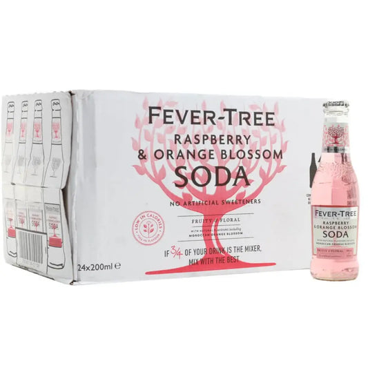 Fever-Tree Raspberry & Orange Blossom Soda Water - (24x200ml)