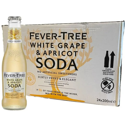 Fever-Tree White Grape & Apricot Soda Water - (24x200ml)