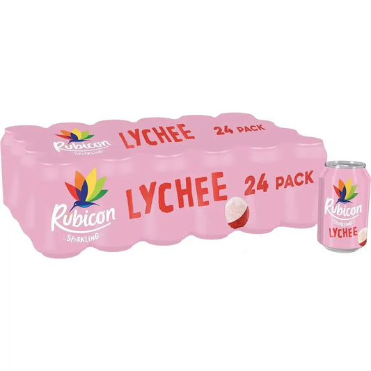 Rubicon Sparkling Lychee Juice Cans - (24x330ml)