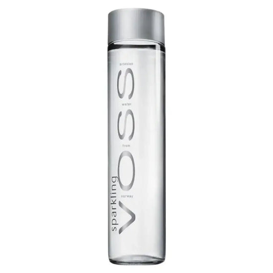 Voss Sparkling Water Glass Bottles - (24x375ml)