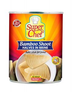 SUPER CHEF BAMBOO SHOOT HALVES IN BRINE 24 X 565 GM