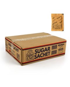 SUPER CHEF SUGAR PORTION BROWN 1000X5GM