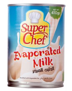 SUPER CHEF EVAPORATED MILK (VEG. FAT) 23% - 48X410 GM