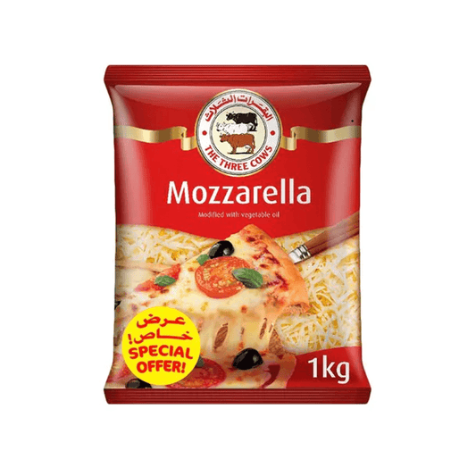 The Three Cows Mozzarella Cheese Shredded 2kg