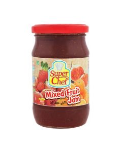 SUPER CHEF JAM MIX FRUIT WITH PIECES 12 X 380 GM