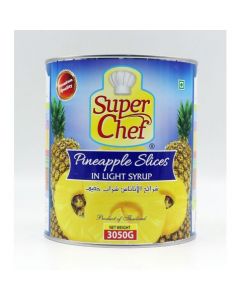 SUPER CHEF PINEAPPLE SLICE IN LIGHT SYRUP 6X3050GM