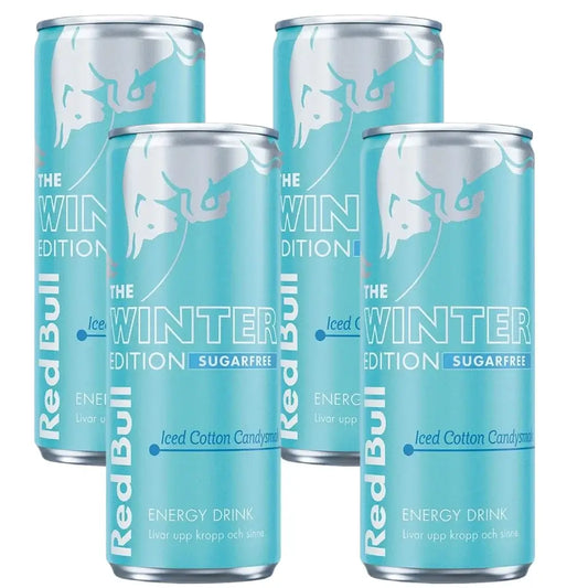 Red Bull Winter Edition Iced Cotton Candy Sugar Free Cans - (4x250ml)