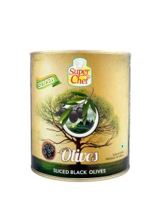 SUPER CHEF  BLACK SLICED OLIVES 6X3KG