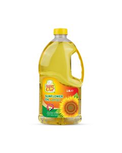 SUPER CHEF SUNFLOWER OIL 100% PURE WITH HANDLE 6X1.8LTR