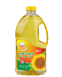 SUPER CHEF SUNFLOWER OIL WITH HANDLE 6X1.5LTR