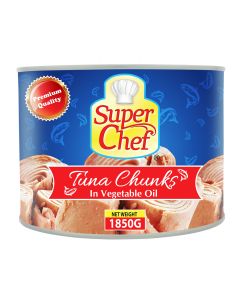 SUPER CHEF TUNA CHUNK IN VEG OIL - 6X1850GM