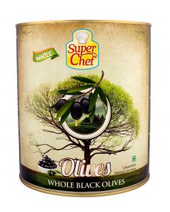 SUPER CHEF BLACK WHOLE OLIVES 6X3 KG